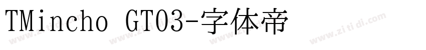 TMincho GT03字体转换